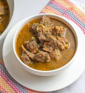 Egusi Peppersoup w/ Goatmeat
